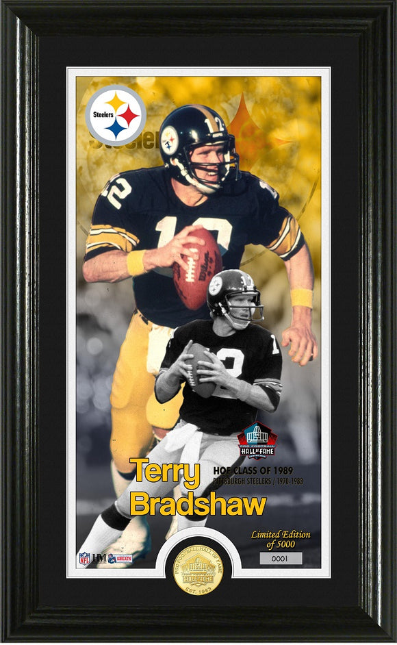 Terry Bradshaw 1989 Pro Football Hall Of Fame Supreme Bronze Coin Photo Mint
