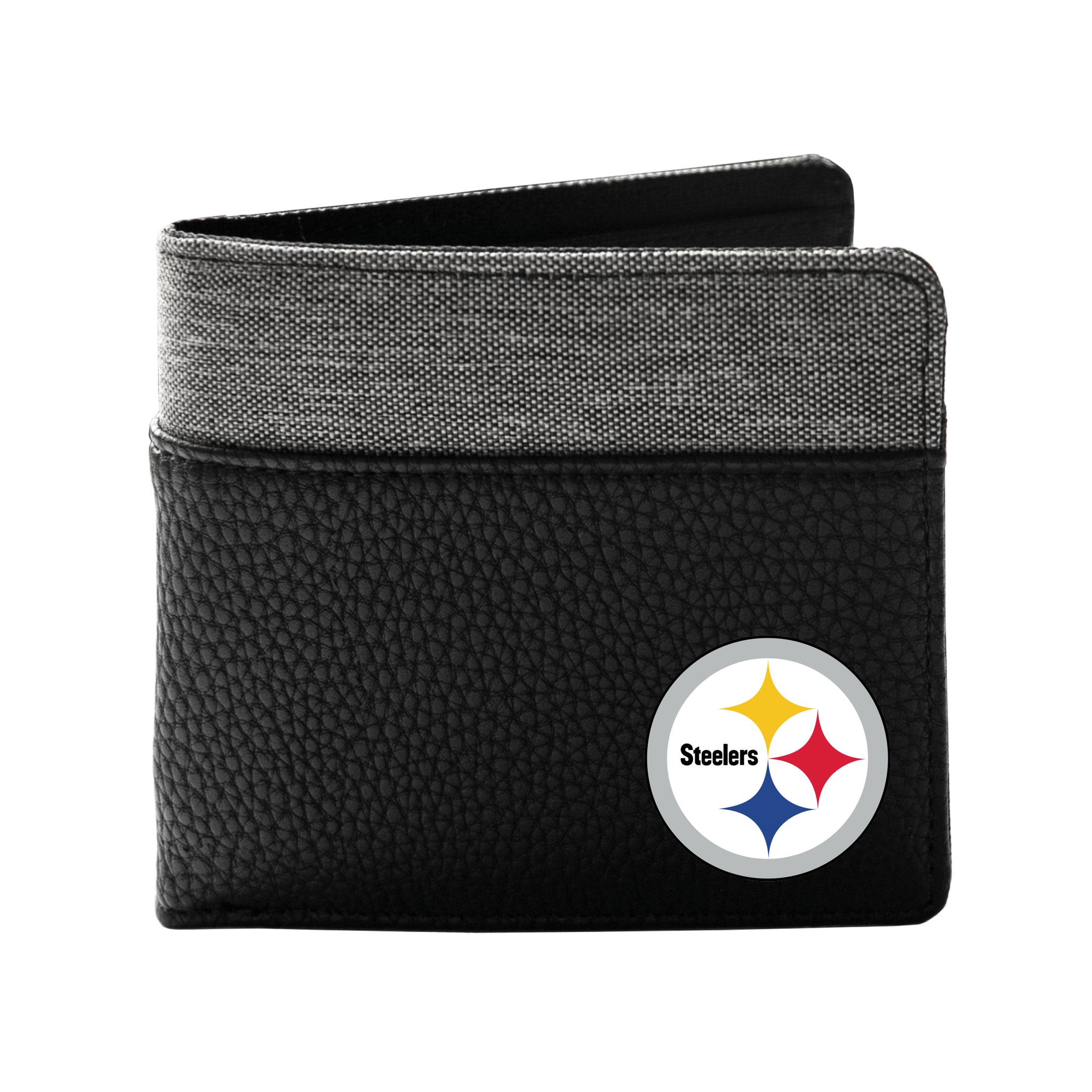 Pittsburgh Steelers Pebble Bi-Fold Wallet Steelers Logo Wallet