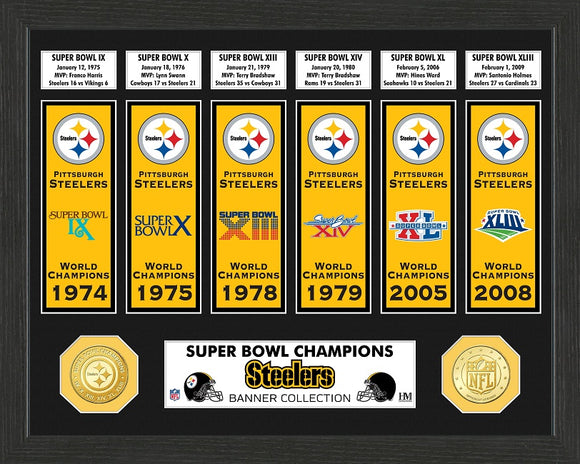 Pittsburgh Steelers Super Bowl Banner Collection Photomint