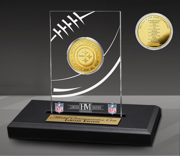 Pittsburgh Steelers 6-Time Super Bowl Champions Etched Acrylic