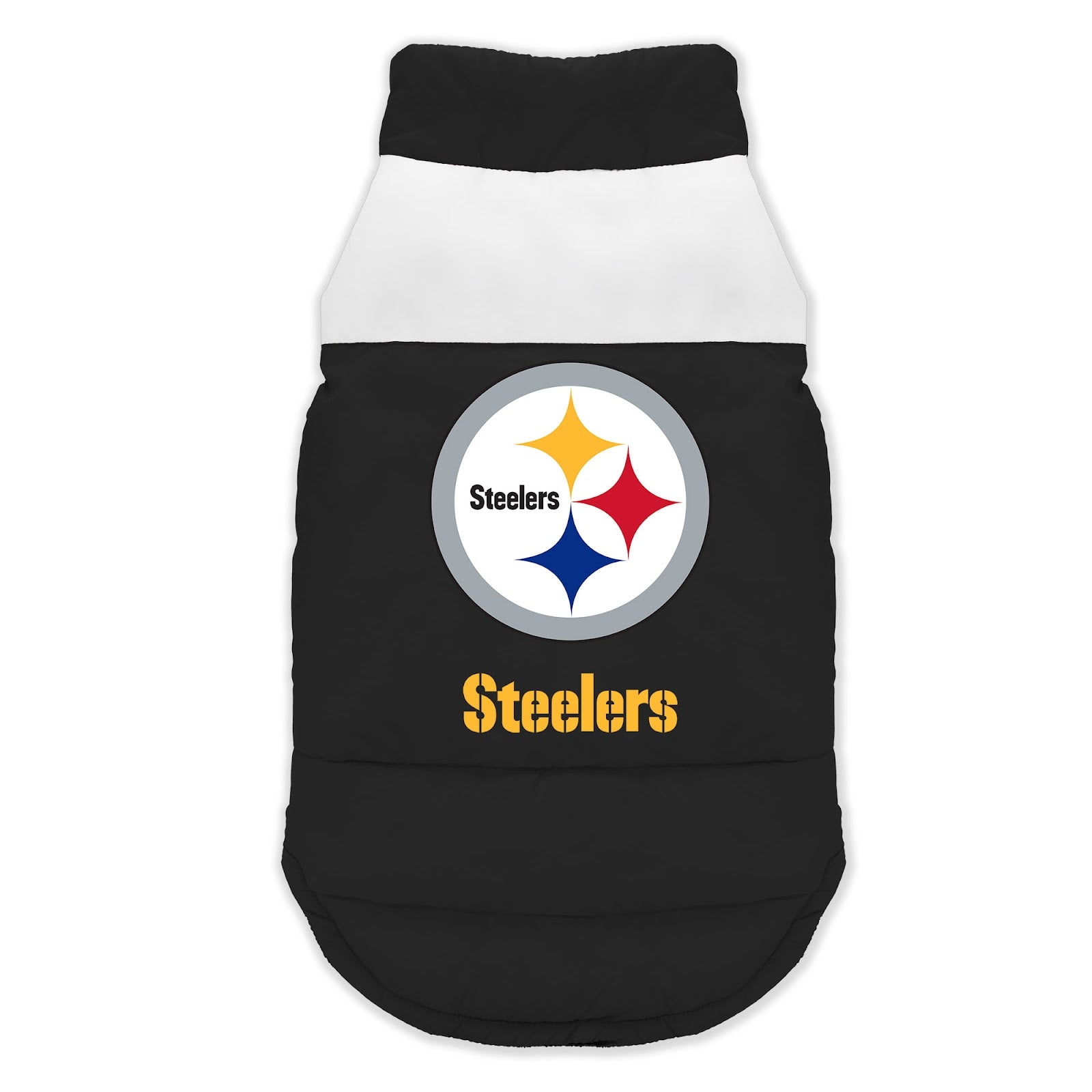 Pittsburgh Steelers Pet Parka Puff Vest Steelers Fan Dog Cat