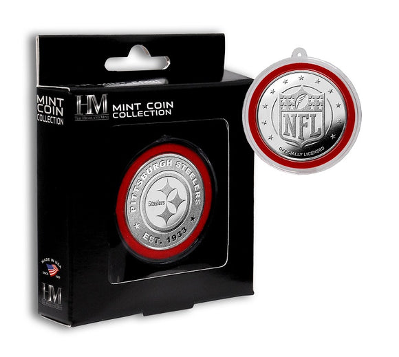 Pittsburgh Steelers Silver Coin Ornament