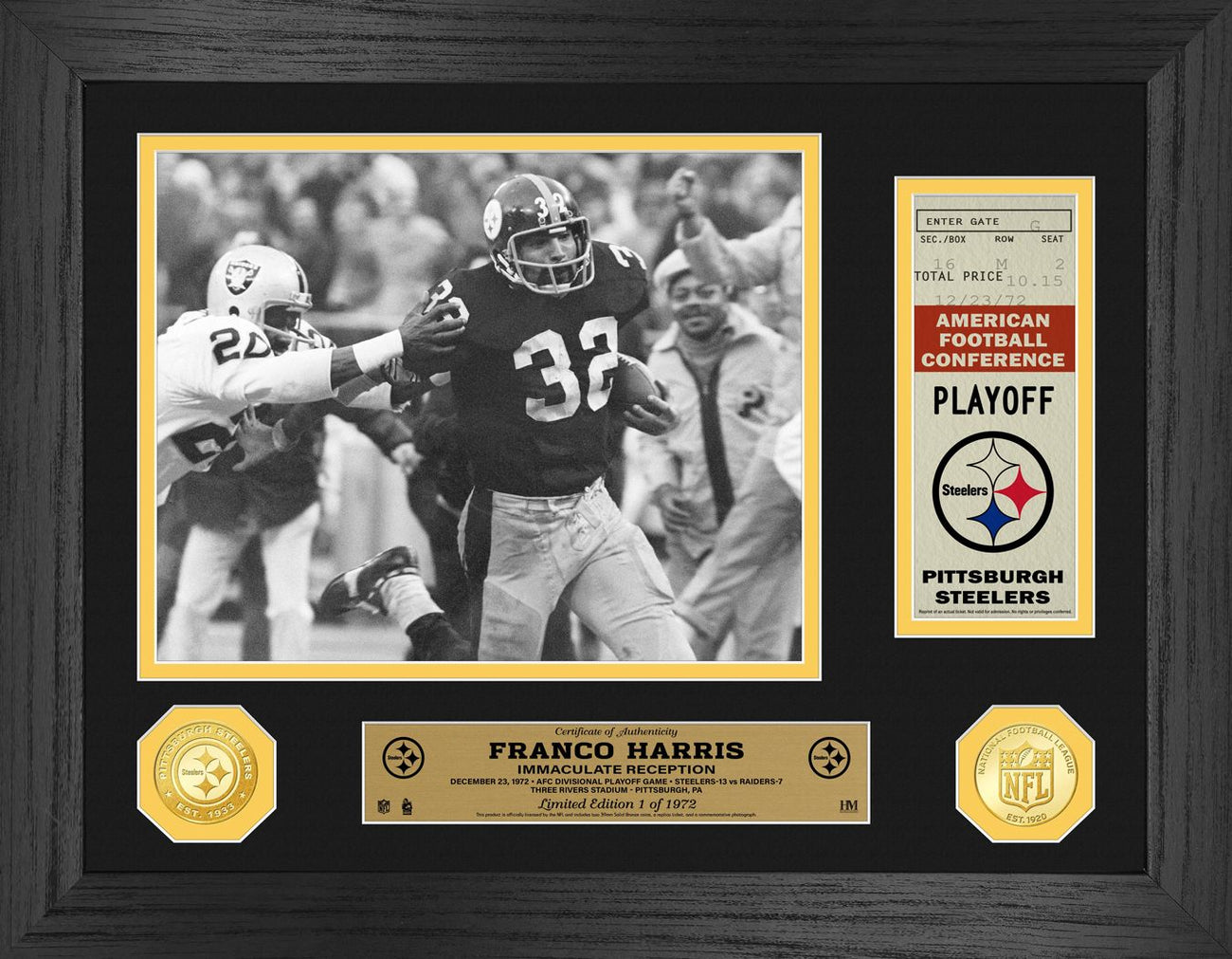 Franco Harris Immaculate Reception 50th Anniversary Ticket Photo