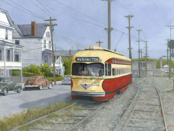 Pittsburgh Railways Washington #1711 Trolley - 1949 | Fritz Keck