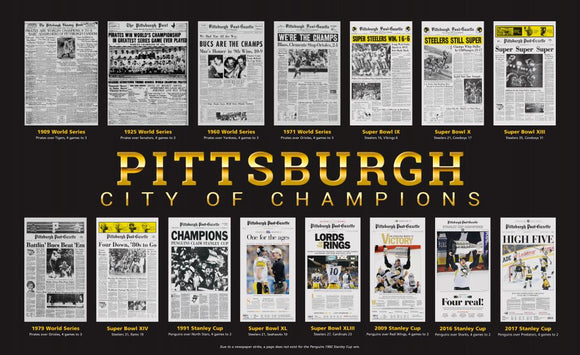 Pittsburgh City of Champions Poster