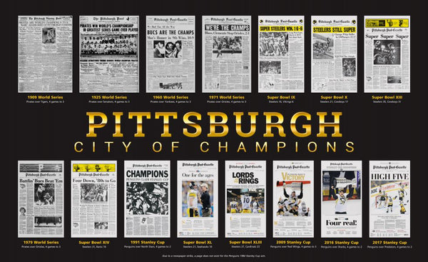 Pittsburgh City of Champions Poster | Pittsburgh Sports Teams