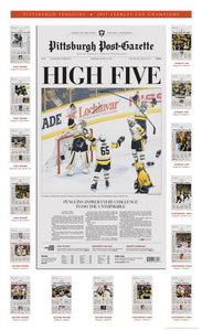 2017 Stanley Cup Championship Post-Gazette Front Pages Poster | Pittsburgh Penguins