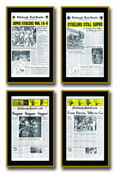 Super Bowl Plaques (Set of 4) | Pittsburgh Steelers